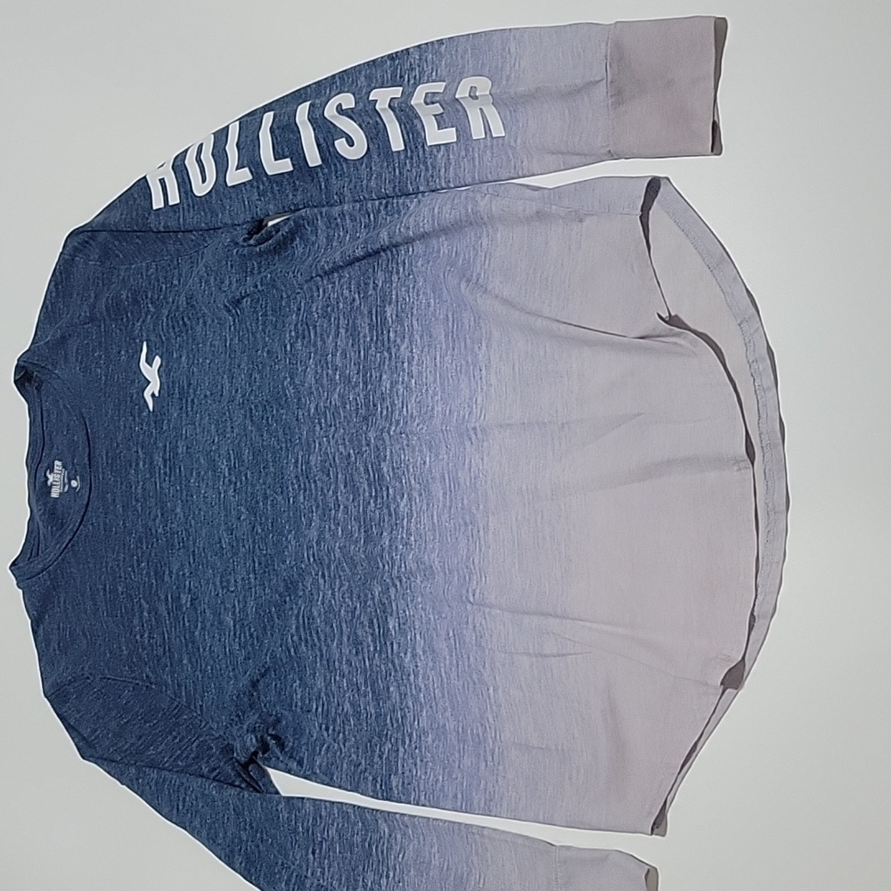 Hollister long sleeve Ombre 100% Cotten T Shirt Sz M